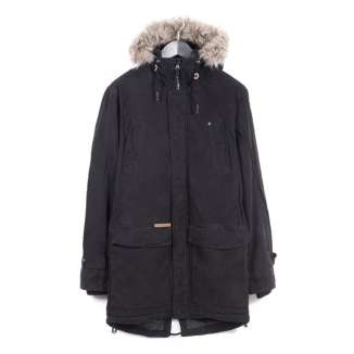 Cotton Padded Hooded Long Jacket 172.EM12.83 BLACK 