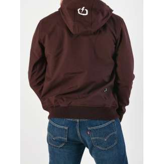 HOODED BONDED SPORT JACKET 182.EM11.34 WINE/NAVY