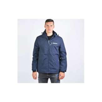 HOODED SEMI LONG JACKET 182.EM10.33 NAVY