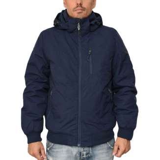 DETACHABLE HOOD BOMBER JACKET 182.EM10.149 NAVY