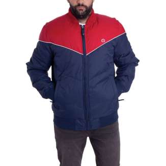 FAKE DOWN BOMBER JACKET 182.EM10.136 NAVY/RED