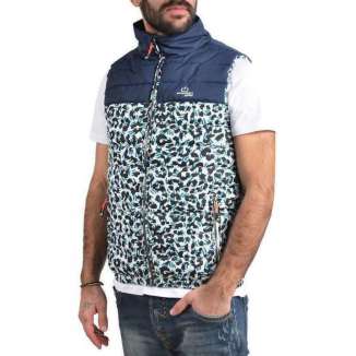 HOODED VEST JACKET SMR1732N WHITE/NAVY