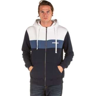 ZIPPER HOODIE 192.EM21.91 NAVY/WHITE