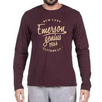 SEMI RUBBER LONG SLEEVE TEE 182.EM31.04 WINE