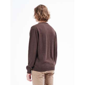 COTTON PULLOVER SWEATER MKE1690 BROWN