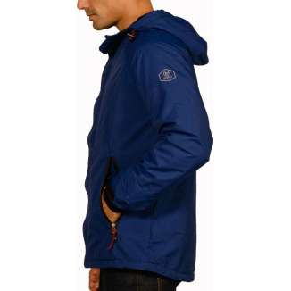 HOODED SEMI LONG JACKET 182.BM10.53 ROYAL