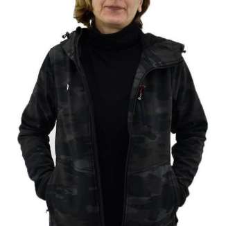 HOODED BONDED SEMI LONG JACKET 182.EW11.102 CAMOUFLAGE