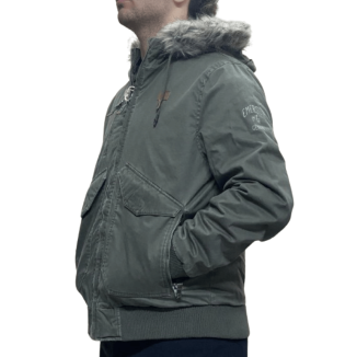 HOODED BOMBER JACKET...