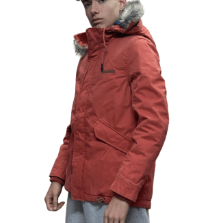 Cotton Faux-Fur Hooded...