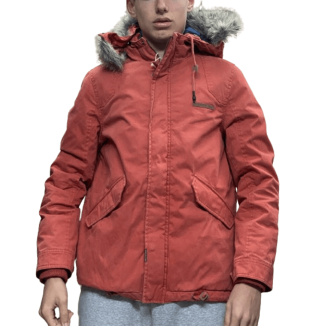 Cotton Faux-Fur Hooded...