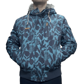 HOODED BOMBER JACKET WITH...