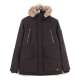 Hooded Parka with Faux Fur detail 172.EM10.77 BLACK