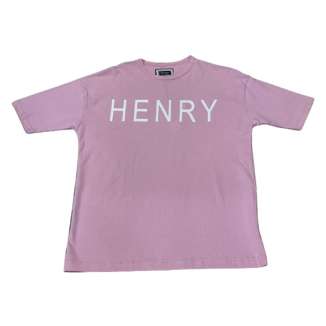 HENRY CLOTHING OVERSIZED T-SHIRT 3-219 PINK