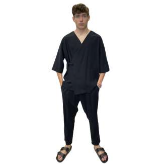 KIMONO MON'C CUPRO M5447 BLACK