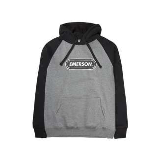 EMERSON RAGLAN HOODIE 192.EM20.59 GREY/BLACK