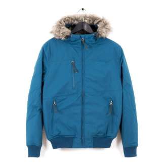 HOODED BOMBER JACKET WITH FAKE FUR MR1620N BLUE