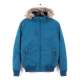 HOODED BOMBER JACKET WITH FAKE FUR MR1620N BLUE
