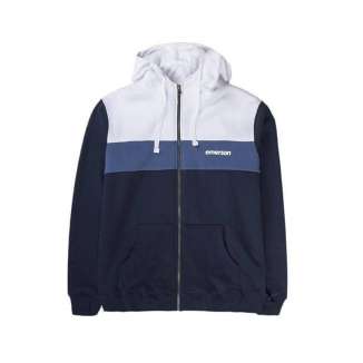 ZIPPER HOODIE 192.EM21.91 NAVY/WHITE