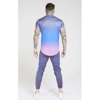 Curved Hem Fade Tee 15755 PURPLE