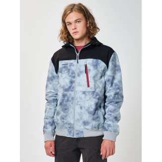 HOODED BONDED JACKET 202.EM10.127 PR217 GREY/BLACK