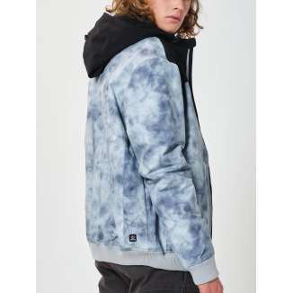 HOODED BONDED JACKET 202.EM10.127 PR217 GREY/BLACK