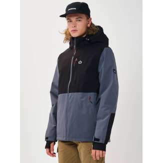 HOODED BONDED JACKET 202.EM10.76 GREY/BLACK
