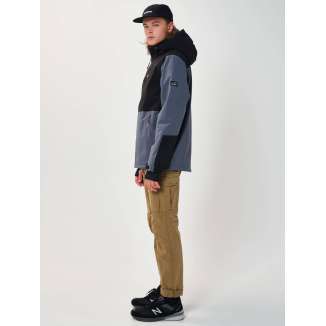 HOODED BONDED JACKET 202.EM10.76 GREY/BLACK