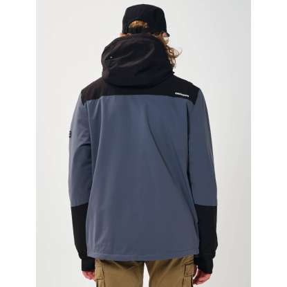 HOODED BONDED JACKET 202.EM10.76 GREY/BLACK