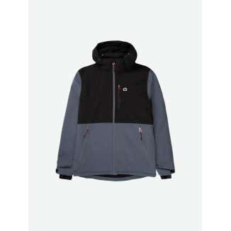 HOODED BONDED JACKET 202.EM10.76 GREY/BLACK