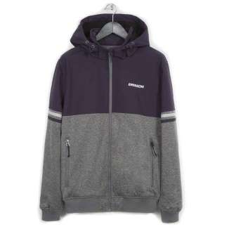 DETACHABLE HOOD BONDED JACKET 182.EM11.51 GREY/PURPLE