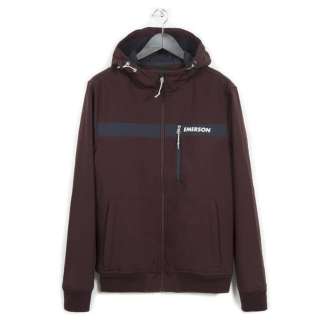 HOODED BONDED SPORT JACKET 182.EM11.34 WINE/NAVY