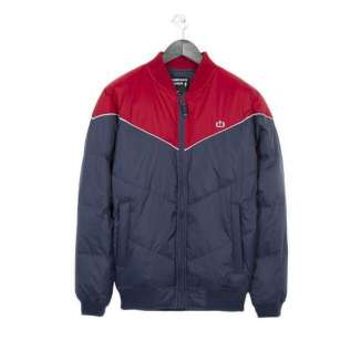 FAKE DOWN BOMBER JACKET 182.EM10.136 NAVY/RED