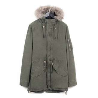 Cotton Faux-Fur Lining Parka 172.EM12.102 OLIVE