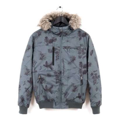 HOODED BOMBER JACKET WITH FAKE FUR MR1620N OLIVE