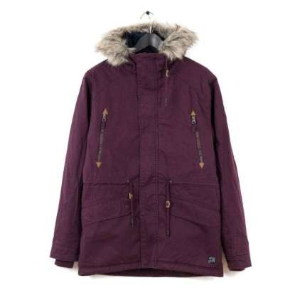 THIGH LENGTH COTTON PARKA MR1677C WINE