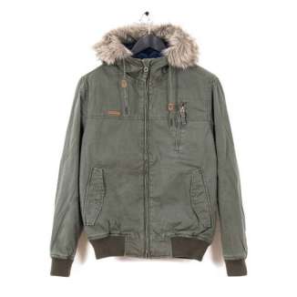 HOODED BOMBER COTTON JACKET MR1606C OLIVE