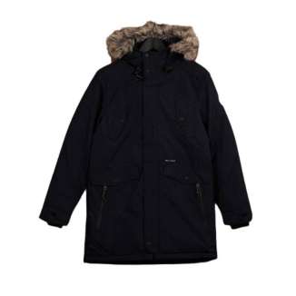 Hooded Parka with Faux Fur detail MR1584 BLACK
