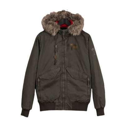 HOODED BOMBER JACKET MR1521C OLIVE