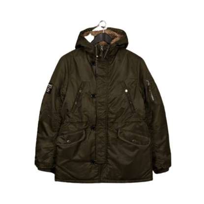 HOODED SEMI LONG JACKET MR1559 OLIVE
