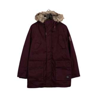 Cotton Faux-Fur Lining Parka MR1570 WINE