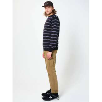 STRIPPED KNITTED SWEATER 202EM70.92 BLACK