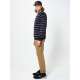 STRIPPED KNITTED SWEATER 202EM70.92 BLACK