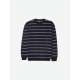 STRIPPED KNITTED SWEATER 202EM70.92 BLACK
