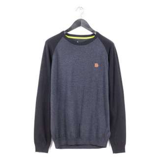 Cotton Two-Color Raglan Sweater 172.EM70.22 BLUE
