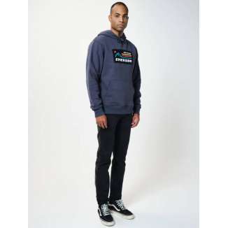 EMERSON LOGO HOODIE 202.EM20.07 BLUE
