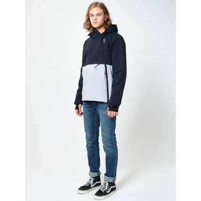 PULLOVER ZIP HOODED JACKET 202.EM10.68 ICE/NAVY