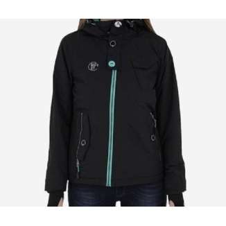 HOODED LONG JACKET W1441 BLACK
