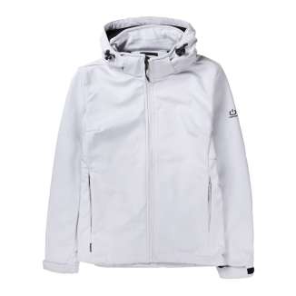 DETACHABLE HOODED BONDED SEMI LONG JACKET 192.EW11.31 WHITE