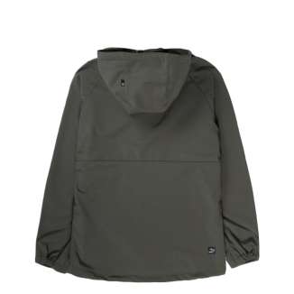 HOODED BONDED SEMI LONG JACKET 192.EW11.90 OLIVE