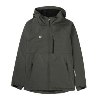 HOODED BONDED SEMI LONG JACKET 192.EW11.90 OLIVE